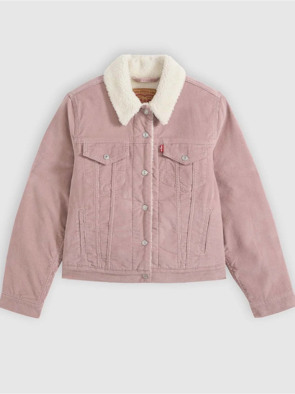 Levi's Pink Sherpa Collar Corduroy Jacket